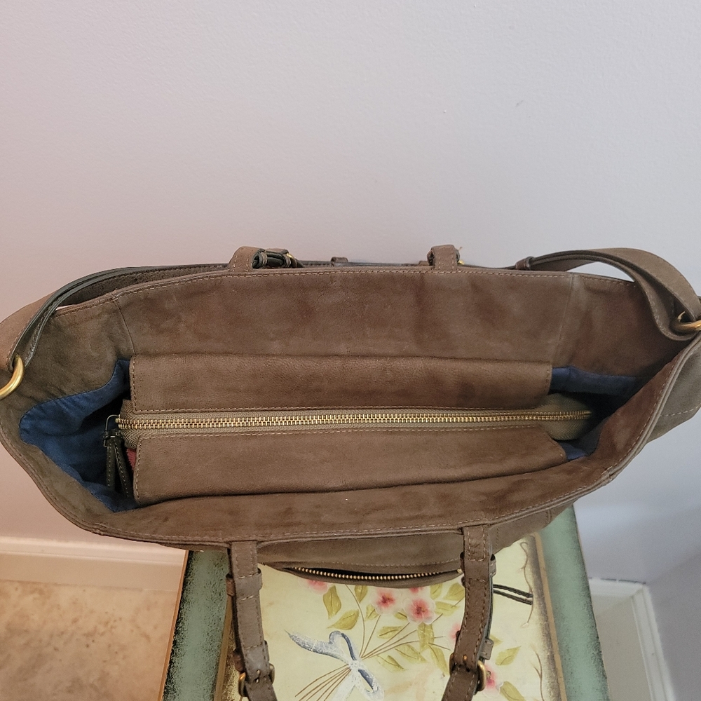 Jerome Dreyfuss Jacques Olive Green Leather Top Handle Adjustable Shoulder Strap - Picture 6 of 16